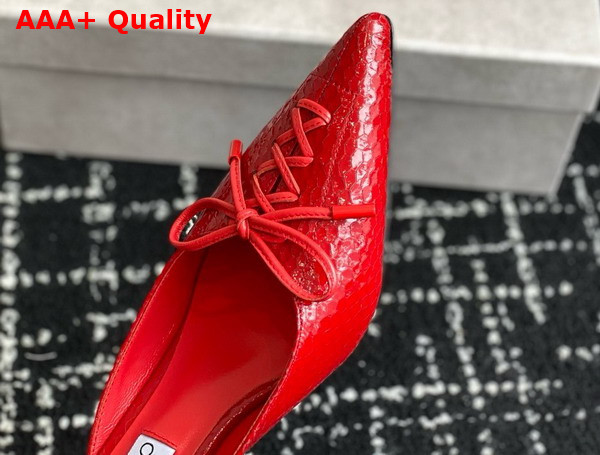 Jimmy Choo Scarlett Mule 50 Red Elaphe Pprinted Leather Mule Replica