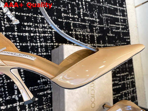 Jimmy Choo Stevie 50 Biscuit Patent Leather Pumps Replica
