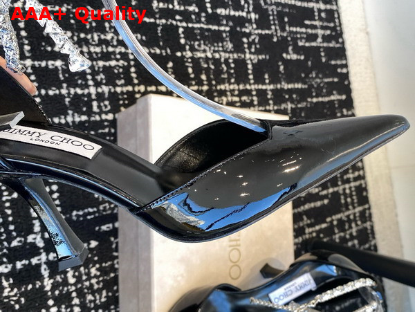 Jimmy Choo Stevie 50 Black Patent Leather Pumps Replica
