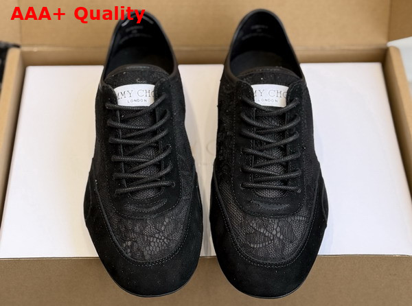 Jimmy Choo Sunny F Black Leather Mix and Jimmy Choo Lace Low Top Trainers Replica