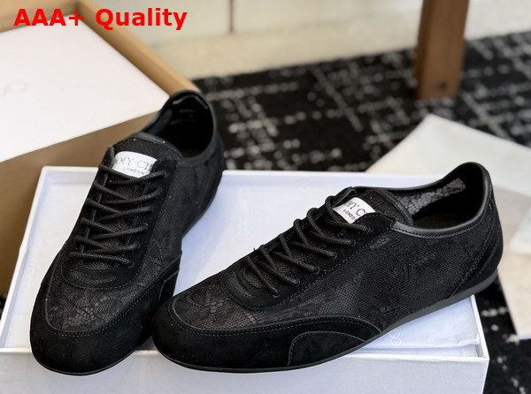 Jimmy Choo Sunny F Black Leather Mix and Jimmy Choo Lace Low Top Trainers Replica