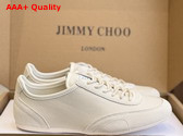 Jimmy Choo Sunny F Latte Leather and Suede Low Top Trainers Replica