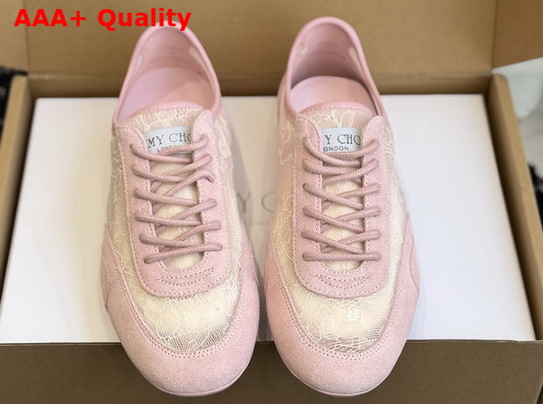 Jimmy Choo Sunny F Rose Leather Mix and Jimmy Choo Lace Low Top Trainers Replica