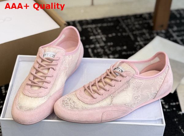 Jimmy Choo Sunny F Rose Leather Mix and Jimmy Choo Lace Low Top Trainers Replica