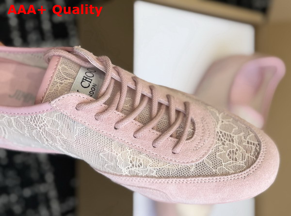 Jimmy Choo Sunny F Rose Leather Mix and Jimmy Choo Lace Low Top Trainers Replica