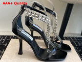 Jimmy Choo Verity Sandal 100 Black Vintage Metallic Leather Sandals Replica