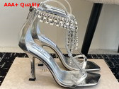 Jimmy Choo Verity Sandal 100 Silver Vintage Metallic Leather Sandals Replica