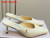 Jimmy Choo Vivi 65 Bamboo Lizard Printed Leather Mules Replica