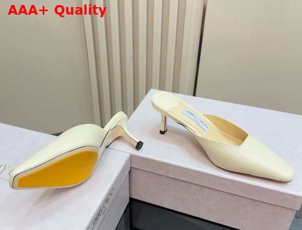 Jimmy Choo Vivi 65 Bamboo Lizard Printed Leather Mules Replica