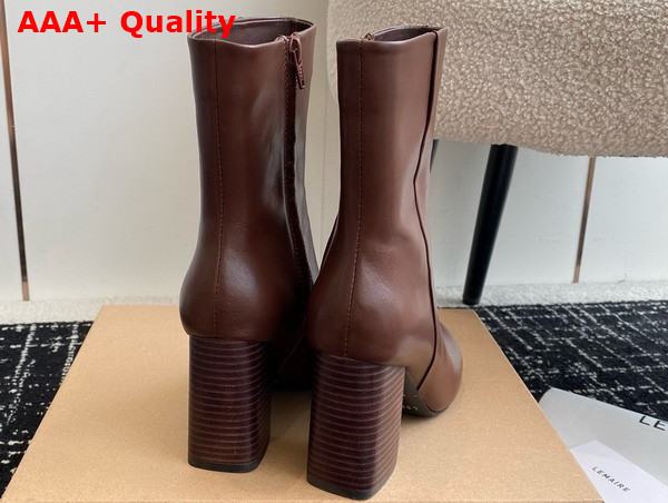 Lemaire Anatomic Boots 80 Women br449 Dark Brown ll0078 Glossy Vegetable Leather Replica