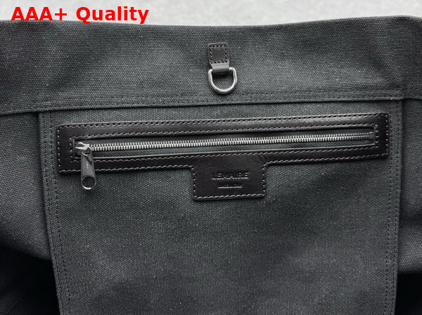 Lemaire Belted Tote Bag Unisex Ash Black Cotton Replica