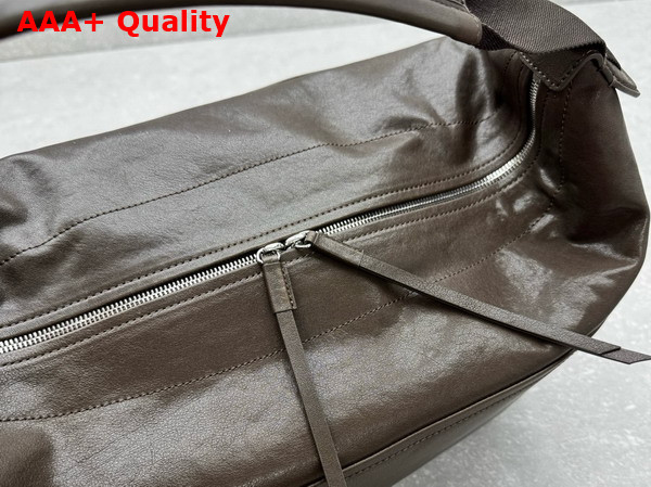 Lemaire Berlingot Hobo Bag in Dark Brown Paper Lux Leather Replica