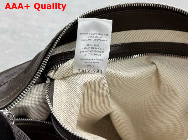 Lemaire Berlingot Hobo Bag in Dark Brown Paper Lux Leather Replica