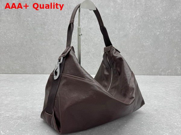 Lemaire Berlingot Hobo Bag in Espresso Paper Lux Leather Replica