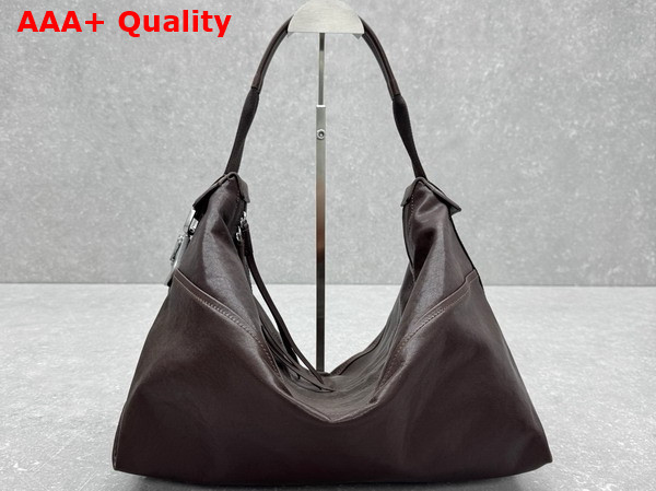 Lemaire Berlingot Hobo Bag in Espresso Paper Lux Leather Replica