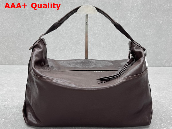 Lemaire Berlingot Hobo Bag in Espresso Paper Lux Leather Replica