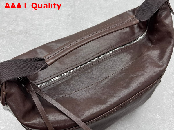 Lemaire Berlingot Hobo Bag in Espresso Paper Lux Leather Replica
