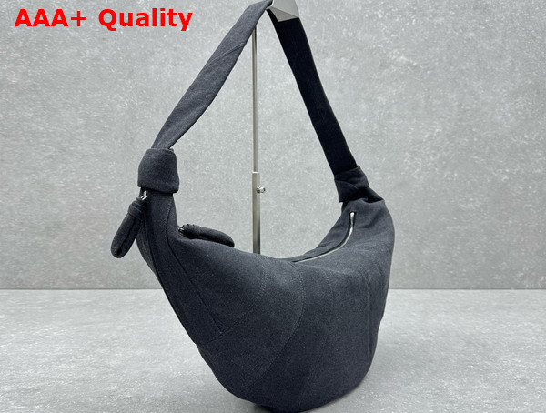 Lemaire Croissant Bag Ash Black Heavy Cotton Canvas Replica