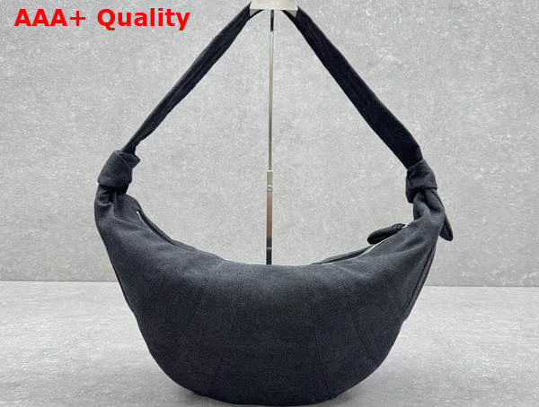 Lemaire Croissant Bag Ash Black Heavy Cotton Canvas Replica