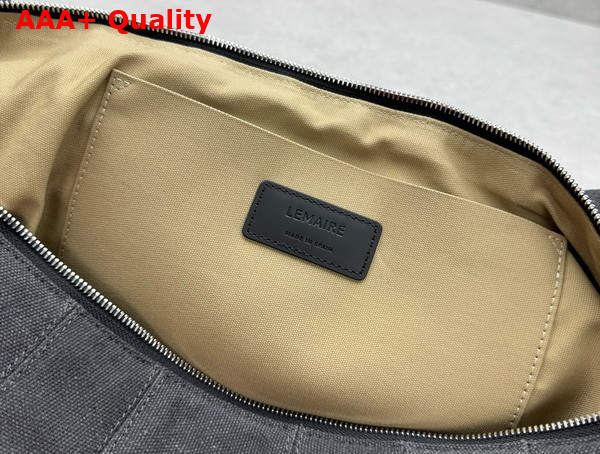 Lemaire Croissant Bag Ash Black Heavy Cotton Canvas Replica