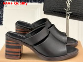 Lemaire Heeled Mule in Black Vegetable Nappa Leather Replica