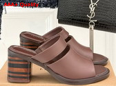 Lemaire Heeled Mule in Dark Brown Vegetable Nappa Leather Replica