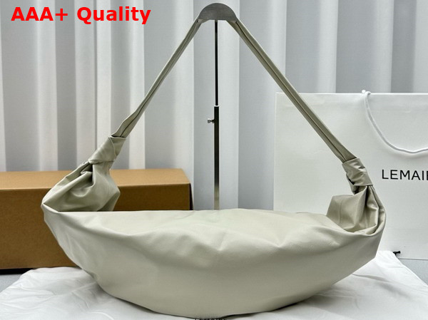 Lemaire Large Soft Croissant Bag in Sage Paper Leather Replica