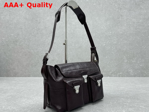 Lemaire Medium Gear Bag Dark Eggplant Glossy Vegetable Leather Replica