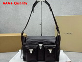 Lemaire Medium Gear Bag Dark Eggplant Glossy Vegetable Leather Replica