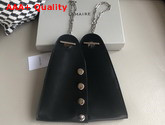 Lemaire Mini Double Folded Bag in Black Smooth Leather Replica