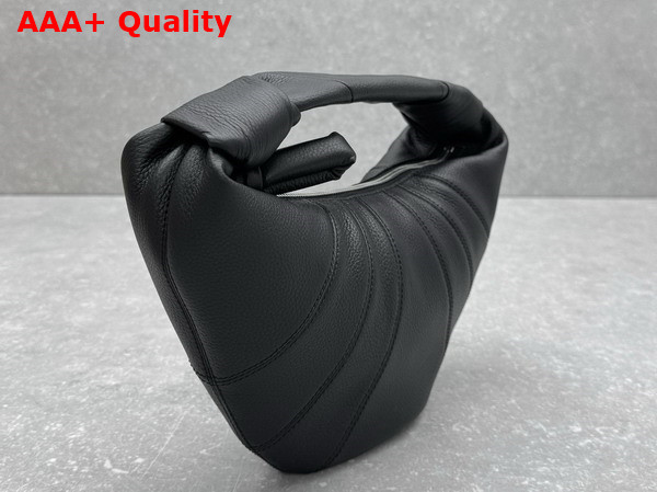Lemaire Mini Fortune Croissant Bag in Black Soft Grained Leather Replica