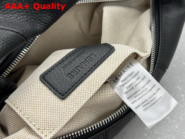Lemaire Mini Fortune Croissant Bag in Black Soft Grained Leather Replica