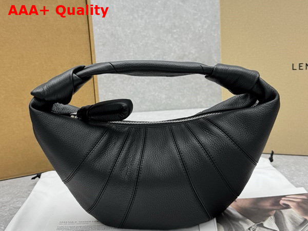 Lemaire Mini Fortune Croissant Bag in Black Soft Grained Leather Replica