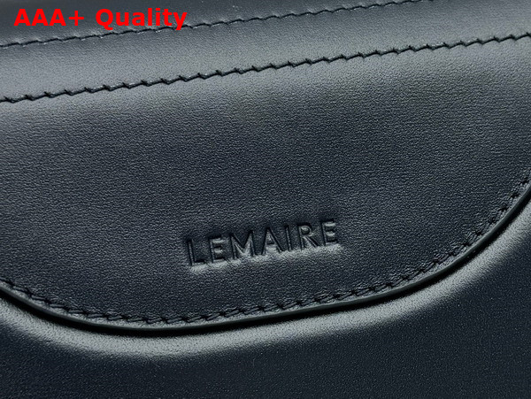 Lemaire Ransel Mini Satchel Midnight Blue Glossy Leather Replica