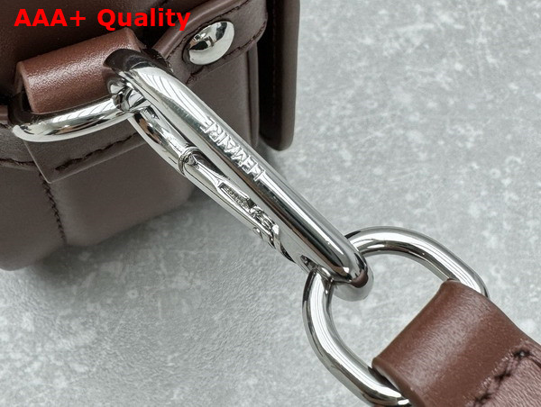 Lemaire Ransel Mini Satchel Pecan Brown Glossy Leather Replica