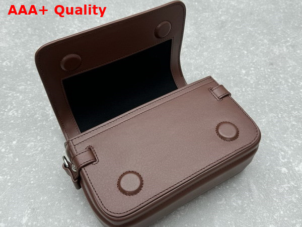 Lemaire Ransel Mini Satchel Pecan Brown Glossy Leather Replica