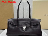 Lemaire Shoulder Gear Bag in Dark Eggplant Glossy Vegetable Leather Replica
