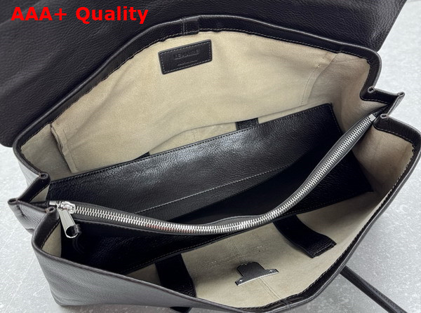 Lemaire Shoulder Gear Bag in Espresso Glossy Vegetable Leather Replica