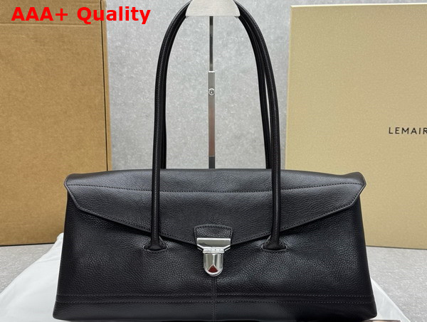 Lemaire Shoulder Gear Bag in Espresso Glossy Vegetable Leather Replica