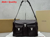 Lemaire Week End Gear Bag Dark Eggplant Glossy Vegetable Leather Replica