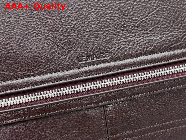 Lemaire Week End Gear Bag Dark Eggplant Glossy Vegetable Leather Replica
