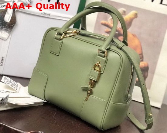 Loewe Amazona 19 Square Bag in Avocado Green Nappa Calfskin Replica