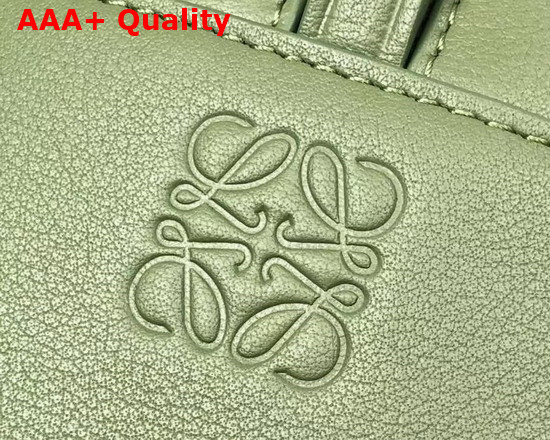 Loewe Amazona 19 Square Bag in Jacquard and Calfskin Green Avocado Green Replica