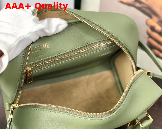 Loewe Amazona 19 Square Bag in Jacquard and Calfskin Green Avocado Green Replica