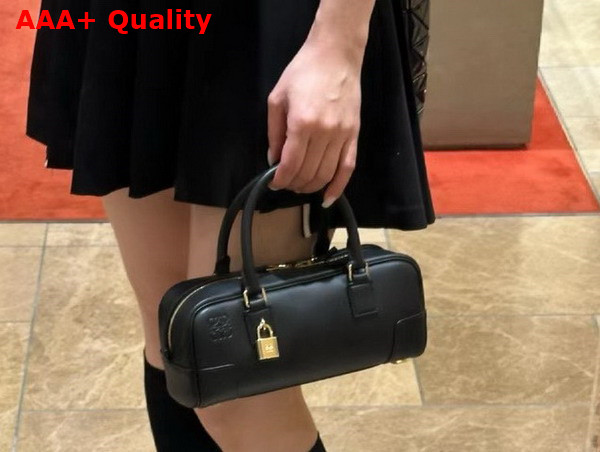 Loewe Amazona 23 Cropped Bag in Black Nappa Calfskin Replica