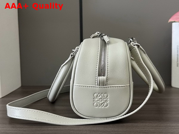 Loewe Amazona 23 Cropped Bag in Suede and Nappa Calfskin Yellow and Shell Grey Replica