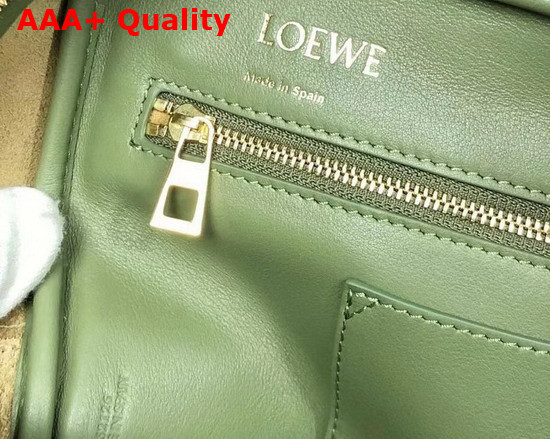 Loewe Amazona 28 Bag in Jacquard and Calfskin Green Avocado Green Replica