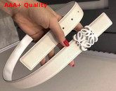 Loewe Anagram Belt 32cm Beige Grained Calfskin Replica