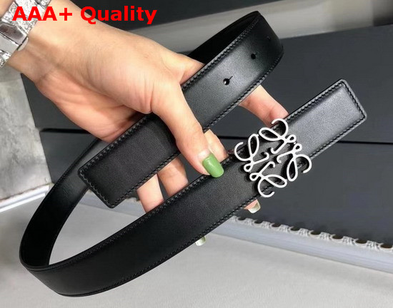 Loewe Anagram Belt 32cm Black Calfskin Replica