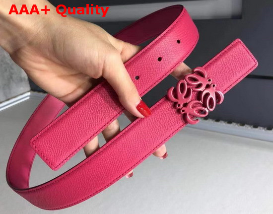 Loewe Anagram Belt 32cm Rose Grained Calfskin Replica